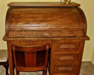 Antique Roll Top Desk