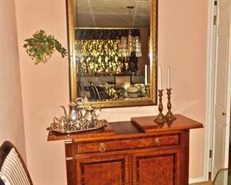 Heritage Buffet Server, Large Gilded Mirror