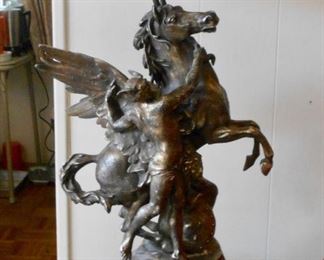 Pegasus & Perseus Repro Picault Sculpture Lamp