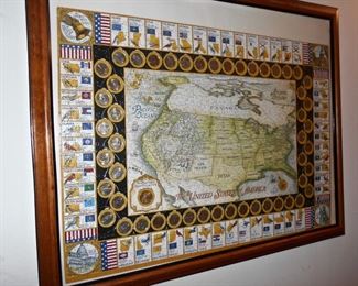 State Quarters & Puzzle, Framed