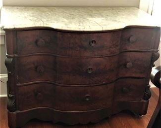 antique marble top chest
