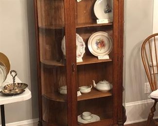 vintage oak china cabinet
