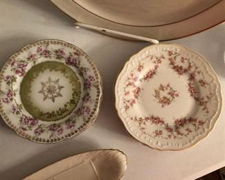 Austrian and Theodore Haviland china bread and butter plates