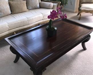 WOODEN COFFEE TABLE
55.5” length x 33.5” width x 19.5” height