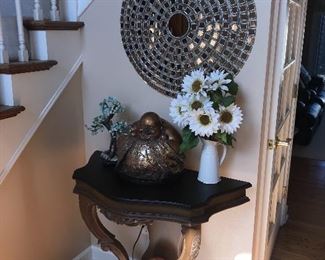 HALF MOON CONSOLE TABLE
36.5” length x 17” depth x 32” height