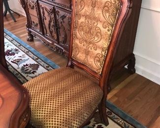 GORGEOUS FORMAL DINING TABLE WITH 8 CHAIRS
108” length x 46” width x 32” height