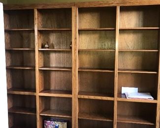 2 OAK BOOKSHELVES
EACH SHELF
48” length x 10.5” depth x 84” height