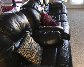BLACK LEATHER RECLINER CHAIR
40” width x 38” depth x 42” height