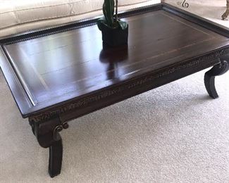 WOODEN COFFEE TABLE
55.5” length x 33.5” width x 19.5” height