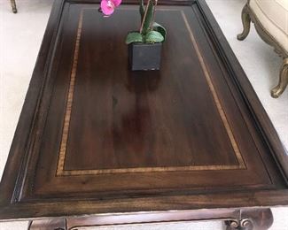 WOODEN COFFEE TABLE
55.5” length x 33.5” width x 19.5” height