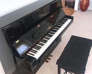 WM KNABE & CO. BLACK LACQUER UPRIGHT PIANO