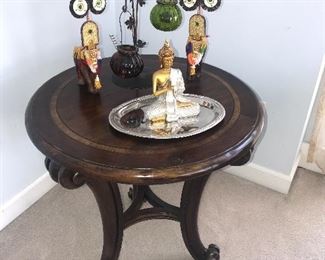 ROUND WOODEN TABLE
25.5 diameter x 26.5” height 