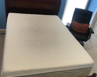 FULL SIZE SLEIGHT BED WITH MATTRESS
88” length x 58”width x 50” height