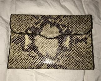 REBECCA MINKOFF SNAKESKIN CLUTCH