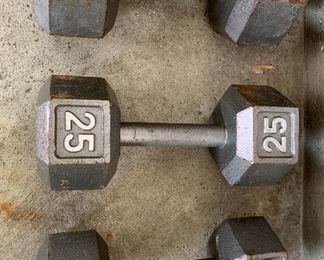 CAST IRON DUMBBELLS