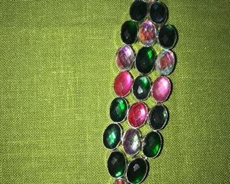 STERLING SILVER GEMSTONE BRACELET