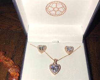 STERLING SILVER HEARTS SET