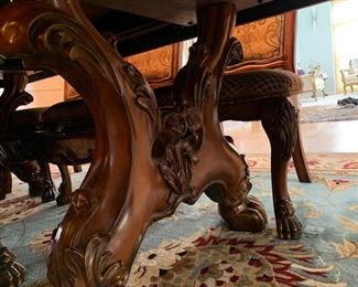GORGEOUS FORMAL DINING TABLE WITH 8 CHAIRS
108” length x 46” width x 32” height