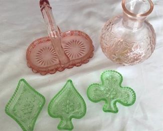 Pink and green vintage glass https://ctbids.com/#!/description/share/183968
