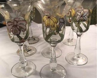 Painted wine glasses   https://ctbids.com/#!/description/share/183981