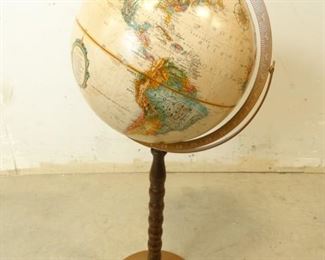 Replogle 12 World Globe on Turned Dowel Stand