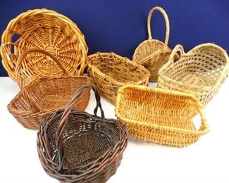 Assorted Wicker Woven Baskets