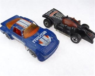 1975 Hot Wheels Spiderman Car 1982 Matchbox RX7 Replica Car