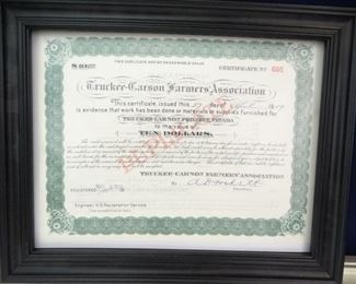 Framed Trucker Carson Farmers Association Certificate Cancelled