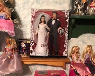 Elvis and Priscilla Barbie Doll Pink Label Wedding Day Doll Gift Set 2008 Sealed