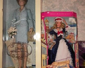Colonial Barbie and Lady Diane Dolls