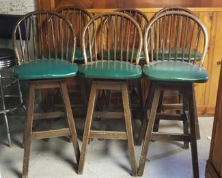 Set of 6 Vintage Bar Stools
