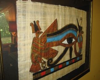 Egyptian framed art