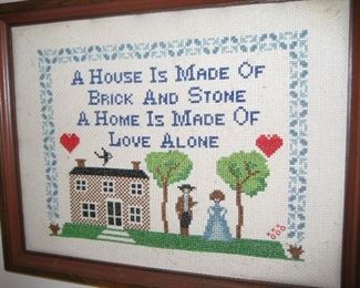 Cross stitch sampler