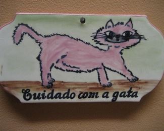 Italian kitty plaque