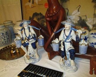 Abacus, Pr. Fine Porcelain Oriental Figurines
