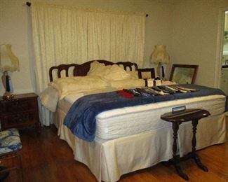 Nice Fr. Prov. Bedroom Suite inc. Bed, Dresser, Wardrobe and pr. bedside tables