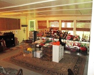 LOTS wicker furniture and Holiday and decor