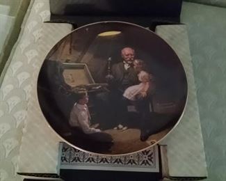 Norman Rockwell "Grandpa's Treasure Chest"  commemorative plate by Bradford Exchange, new condition
