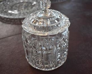Beautiful Clear Glass Lidded Jar