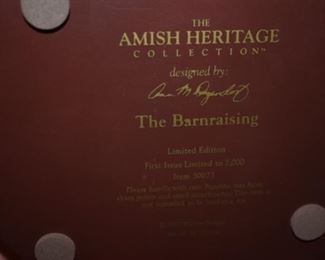 "The Barn Raising" from the Amish Heritage Collection First Issue Limited Edition