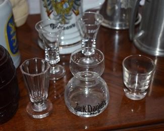 Various Sizes and Styles of Vintage Shot Glasses