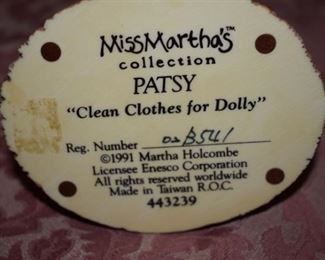 Miss Martha's Collection this has Patsy entitled "Clean Clothes for Dolly"