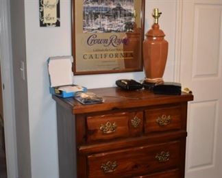 Matching Bed, Night Stand, and Chest of Drawers 
