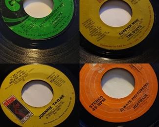 vintage 45s, r &b, vinyl, records