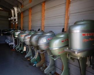 PART OF A LARGE COLLECTION OF 80+ ANTIQUE OUTBOARD MOTORS