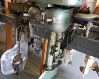 PART OF A LARGE COLLECTION OF 80+ ANTIQUE OUTBOARD MOTORS