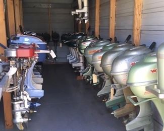 PART OF A LARGE COLLECTION OF 80+ ANTIQUE OUTBOARD MOTORS