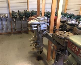 PART OF A LARGE COLLECTION OF 80+ ANTIQUE OUTBOARD MOTORS