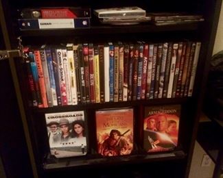 LOTS of DVD movies. 