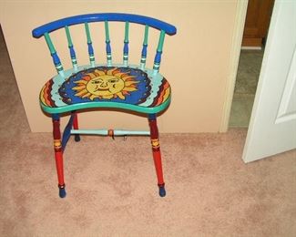 hand painted bench